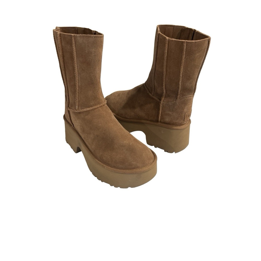 UGG Women's Classic Twin Seam New Heights Chestnut Platform Boots Size 8